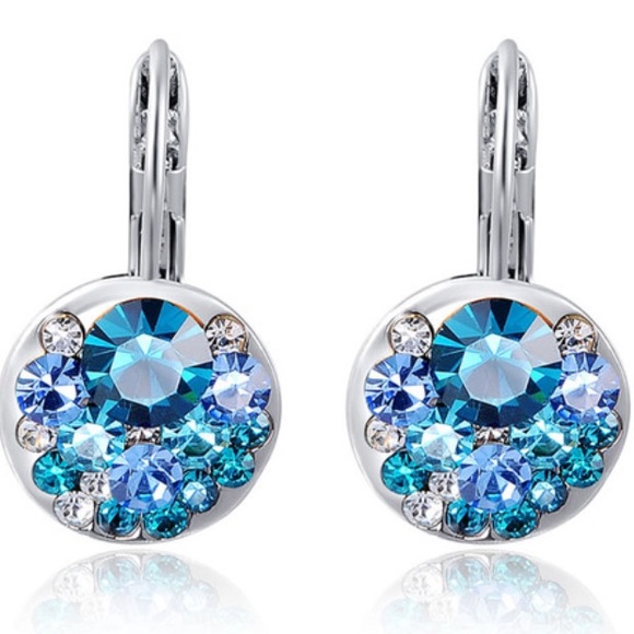 zdazzled Jewelry - Blue Crystal Earrings New